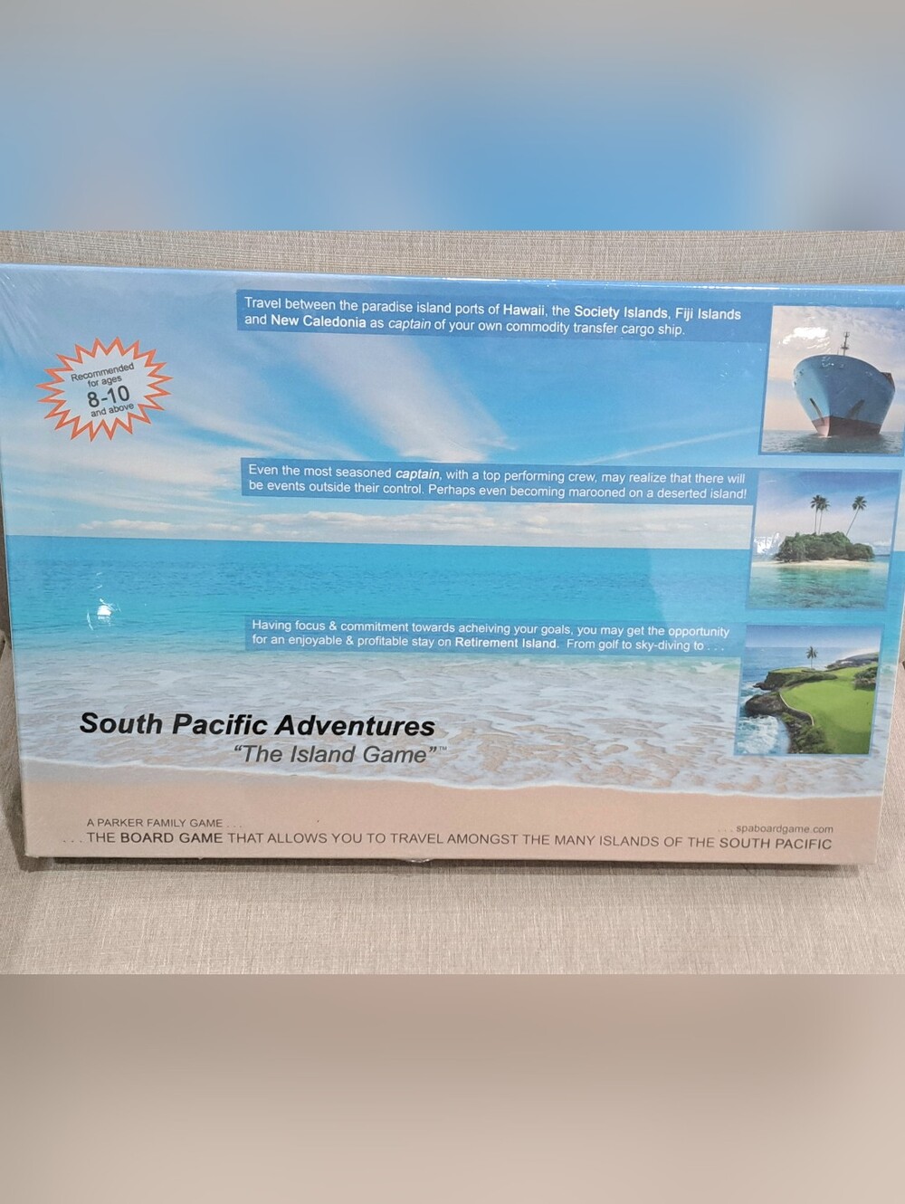 South Pacific Adventures: "The Island Game" Board Game
